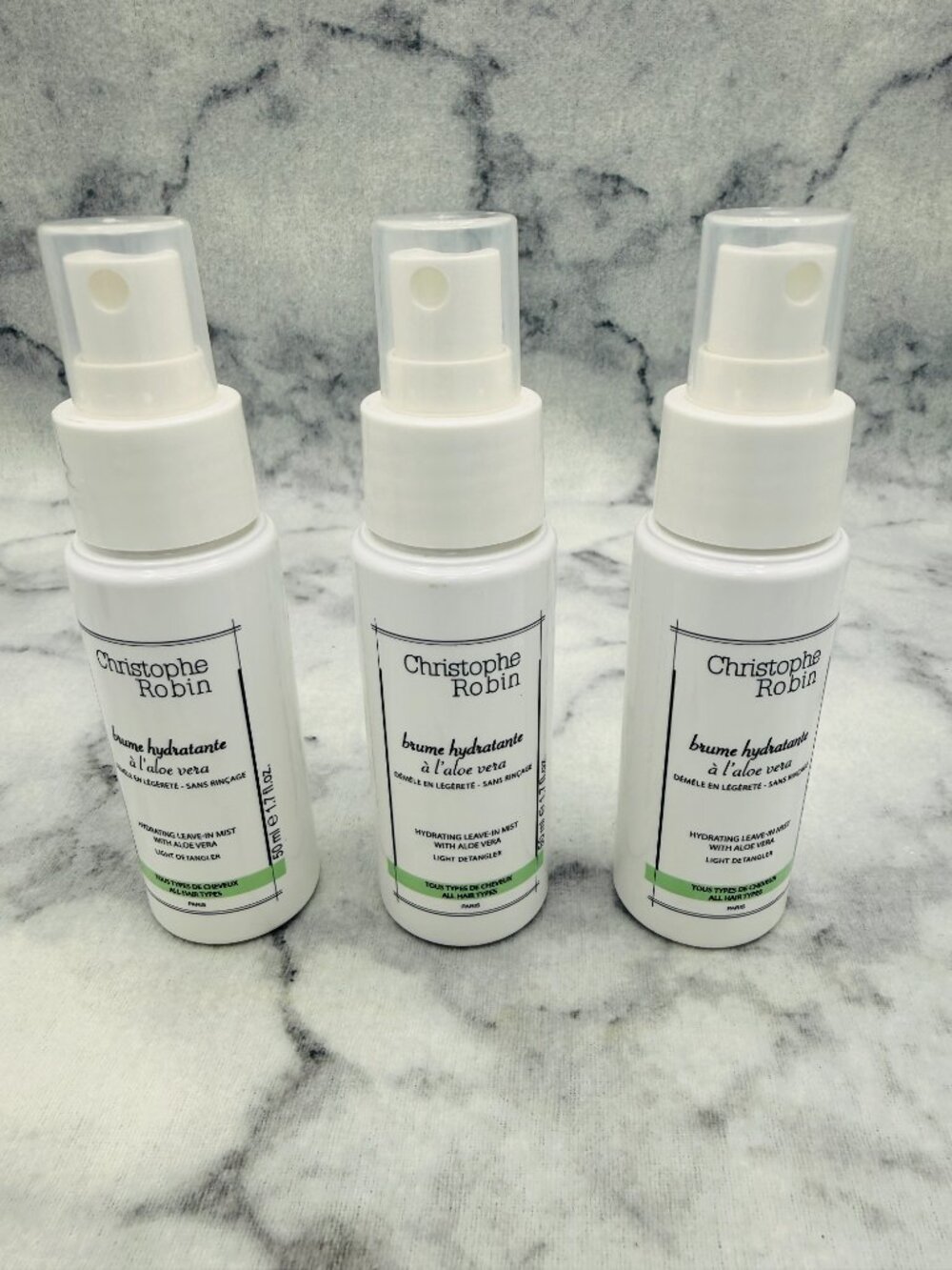 Christophe Robin Haircare Set,Hydrating Leave-In Mist Aloe Vera,Travel-3pc-NEW - Picture 2 of 15